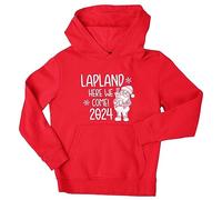 Flox Creative Children's Hoodie Custom Lapland Here We Come Red 7-8 Years