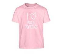 Flox Creative Children's T-Shirt I Love Roast Potatoes Light Pink 9-11 Years
