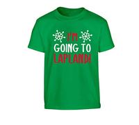 Flox Creative Children's T-Shirt I'm Going to Lapland Green 9-11 Years