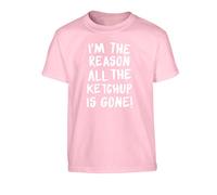 Flox Creative Children's T-Shirt I'm Reason Why All Ketchup is Gone Light Pink 12-13 Years