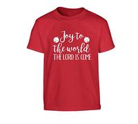 Flox Creative Children's T-Shirt Joy to The World Lord Red 5-6 Years