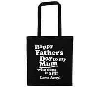 Flox Creative Cotton Tote Bag Happy Father's Day to my Mum Who Does it all! | Long Handles