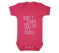 Flox Creative Don't Make me Call My Nana Short Sleeve Baby Vest Bodysuit Babygrow Dark Pink