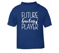 Flox Creative Future Guitar Player | Baby Toddler T-Shirt | Ages 0-3 Months up to 2-3 Years Dark Blue