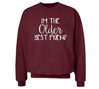 Flox Creative I'm The Older Best Friend Sweatshirt XS - 2XL Sweater Maroon