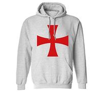 Flox Creative Knights Templar Cross Hoodie | XS up to 2XL Grey