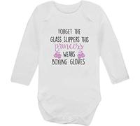 Flox Creative Long Sleeved Baby Vest Forget Glass Slippers Princess Wears Boxing Gloves White 3-6 Months