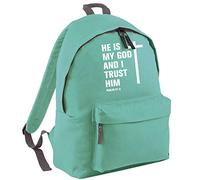 Flox Creative Mint Backpack My God I Trust Him