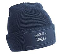Flox Creative Navy Beanie Happiness is Whisky