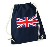 Flox Creative Navy Drawstring Bag Union Jack Flag