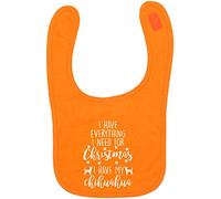 Flox Creative Orange Bib Everything I Need for Christmas Chihuahua