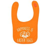 Flox Creative Orange Bib Happiness is Easter Eggs