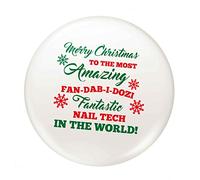 Flox Creative Pin Badge Merry Christmas to the most Amazing Nail Tech in the World