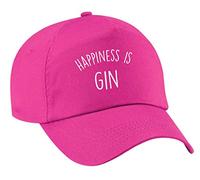 Flox Creative Pink Baseball Cap Happiness is Gin