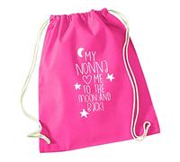 Flox Creative Pink Drawstring Bag Nonna Loves me Moon and Backt