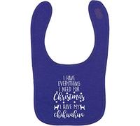 Flox Creative Purple Bib Everything I Need for Christmas Chihuahua