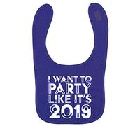 Flox Creative Purple Bib I Want to Party Like It's 2019