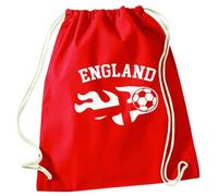 Flox Creative Red Drawstring Bag Flaming Football England Flag