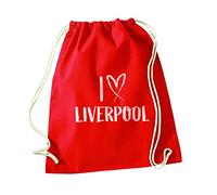 Flox Creative Red Drawstring Bag I Love Liverpool