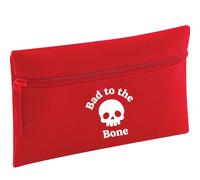 Flox Creative Red Halloween Pencil Case Bad to the Bone Skull | Polyester, Zipped