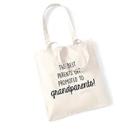 Flox Creative The best parents get promoted to grandparents tote bag