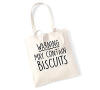 Flox Creative Warning may contain biscuits tote bag