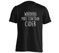 Flox Creative Warning May Contain Cider T-Shirt Small - 2XL Black