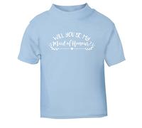 Flox Creative Will You be My Maid of Honour? Baby Toddler T-Shirt | Ages 0-3 Months up to 2-3 Years Light Blue