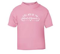 Flox Creative Will You be My Maid of Honour? Baby Toddler T-Shirt | Ages 0-3 Months up to 2-3 Years Light Pink