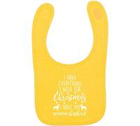 Flox Creative Yellow Bib Everything I Need Christmas Golden Shepherd