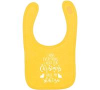 Flox Creative Yellow Bib Everything I Need Christmas Shih Tzu