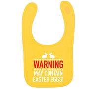 Flox Creative Yellow Bib Happiness is Easter Eggs