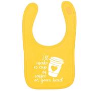 Flox Creative Yellow Bib Make a Cup of Coffee for Your Head