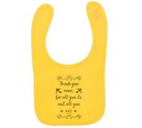 Flox Creative Yellow Bib Thank You Mum for All You Do