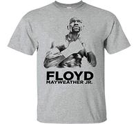 Floyd Mayweather Jr T Shirt Graphic Top Printed Tee Mens Shirt Grey L