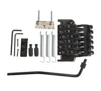 Floyd Rose Style Double Locking Tremolo Bridge Kit for Electric Guitars, Zinc Alloy, All Parts for Quick Setup and String Tension Adjustment (Black)
