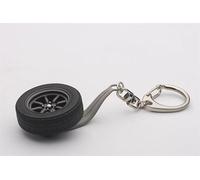 FloZ for Autoart Black 8 Spokes Wheel Keychain Car Pre-built Model