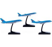 FloZ for Hogan for Korean Air for Boeing 747-400 for Boeing 777-200 for Airbus A380 3PCS a set 1:1000 Airplane Pre-built Model