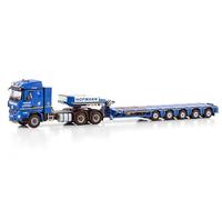 FloZ for WSI for MERCEDES for BENZ for AROCS MP4 STREAMSPACE 6X6 for NOOTEBOOM MCO PX - 5 AXLE for Hofmann 1:50 Truck Pre-built Model