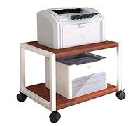 FLOZARI Printer Shelf 2 Tier Printer Fax Machine Stand Organiser with Multi-layered Wheels to Store And Organize for Home & Office Printer Shelves