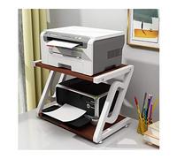FLOZARI Printer Shelf Creative Printer Shelf Multifunction Double Storage Rack Modern Minimalist Multi-layer Rack Copy Rack for Home & Office Printer Shelves(B,50 * 32 * 38cm)