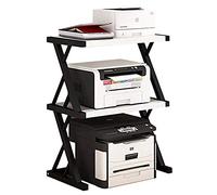 FLOZARI Printer Shelf Printer Shelf Desktop Copy Office Storage Double Shelf Creative Shelves Fax Machine Stand Desk Organiser for Home & Office Printer Shelves(A)