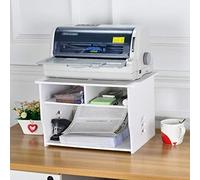 FLOZARI Printer Shelf Simple Modern Office Printer Shelf Environmentally Friendly Wood-plastic Board Desktop Finishing Rack Multifunctional Storage Rack (white) Printer Shelves(B)