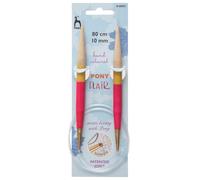 FLR CIRC 80CMX10.00MM - Knitting Pins: Circular: Fixed: Hand Coloured: Flair: 80cm x 10.00mm - Pony Groves & Thames Multi One Size