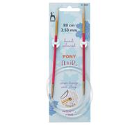 FLR CIRC 80CMX3.50MM - Knitting Pins: Circular: Fixed: Hand Coloured: Flair: 80cm x 3.50mm - Pony Groves & Thames Multi One Size