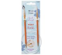 FLR CIRC 80CMX5.00MM - Knitting Pins: Circular: Fixed: Hand Coloured: Flair: 80cm x 5.00mm - Pony Groves & Thames Multi One Size