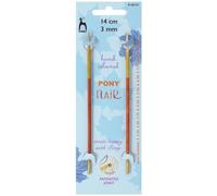 FLR I/C 14CMX3.00MM - Knitting Pins: Circular: Interchangeable: Hand Coloured: Flair: 14cm x 3.00mm - Pony Groves & Thames Multi One Size