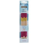 FLR KP DE 20CMX6.50MM - Knitting Pins: Double-Ended: Set of Five: Flair: Hand Coloured: 20cm x 6.50mm - Pony Groves & Thames Multi One Size