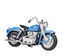 flrian Compatible With H-D 1952 K Model, 1:18 Proportional Die-casting Vehicle Replica Retro Motorcycle Model Sports Bicycle Ornament Gift(Blue)