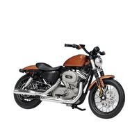 flrian Compatible With H-D, 2014 Sportster Iron 883, 2018 Forty-Eight, 1:18 Scale Motorcycle Model Street Bike Replica Baked Display Piece(2007 XL 1200N orange)